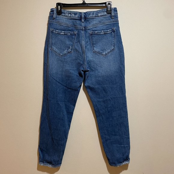 KanCan Signature Distressed Mom Fit Stretch Cuffed Jeans - Picture 13 of 16